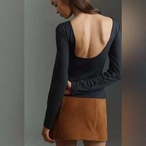 NWT By Anthropologie Scoop-Back Long-Sleeve Top